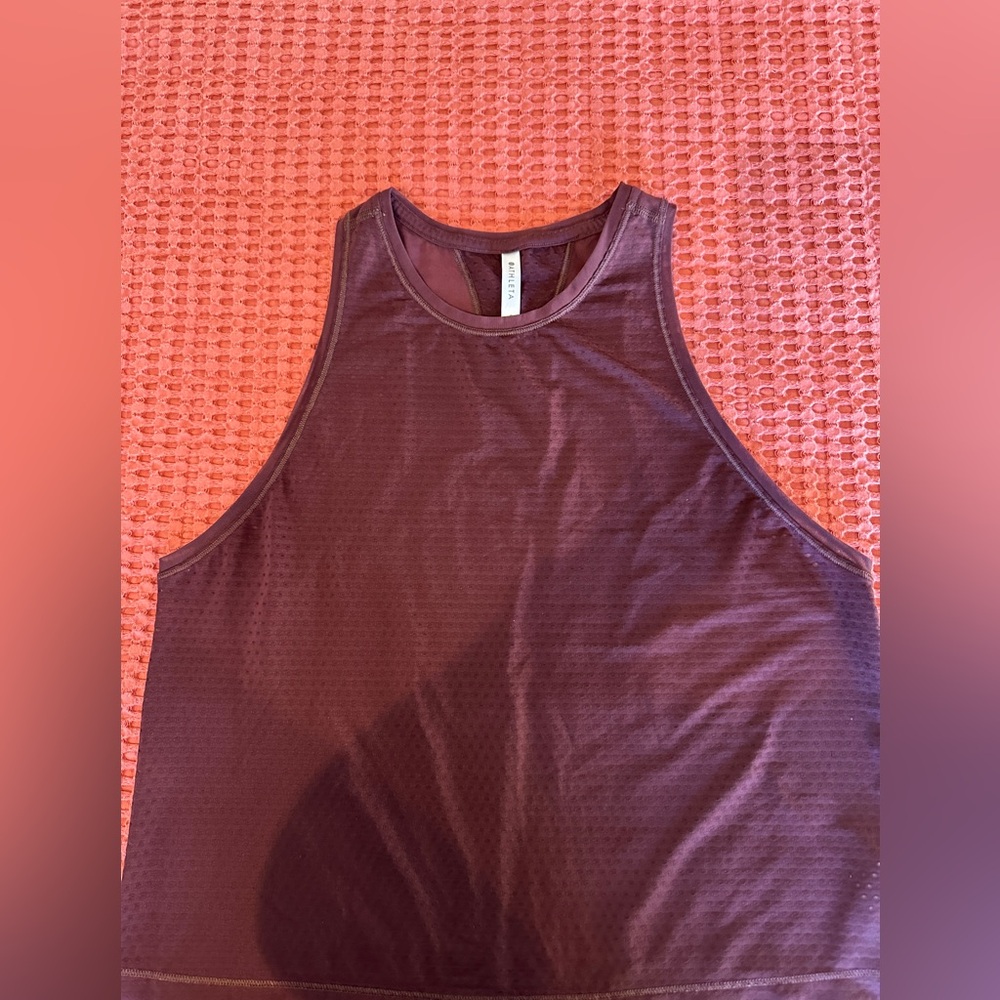 Athleta Maroon Racerback Tank Top - Picture 4 of 6